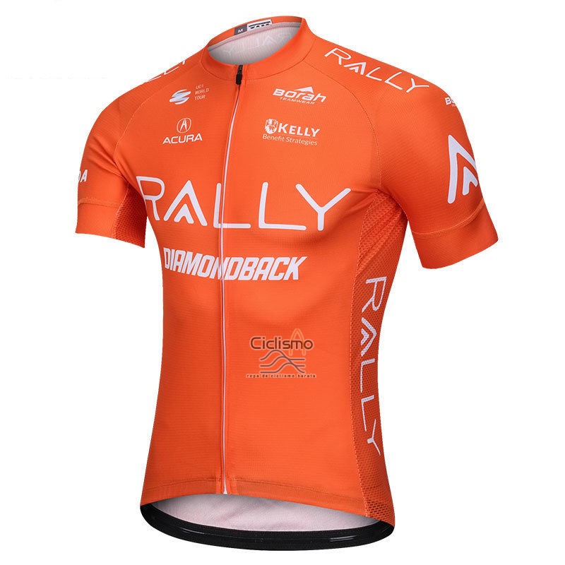 Rally Ropa Ciclismo Culotte Corto 2018 Hombre Mangas Cortas Naranja